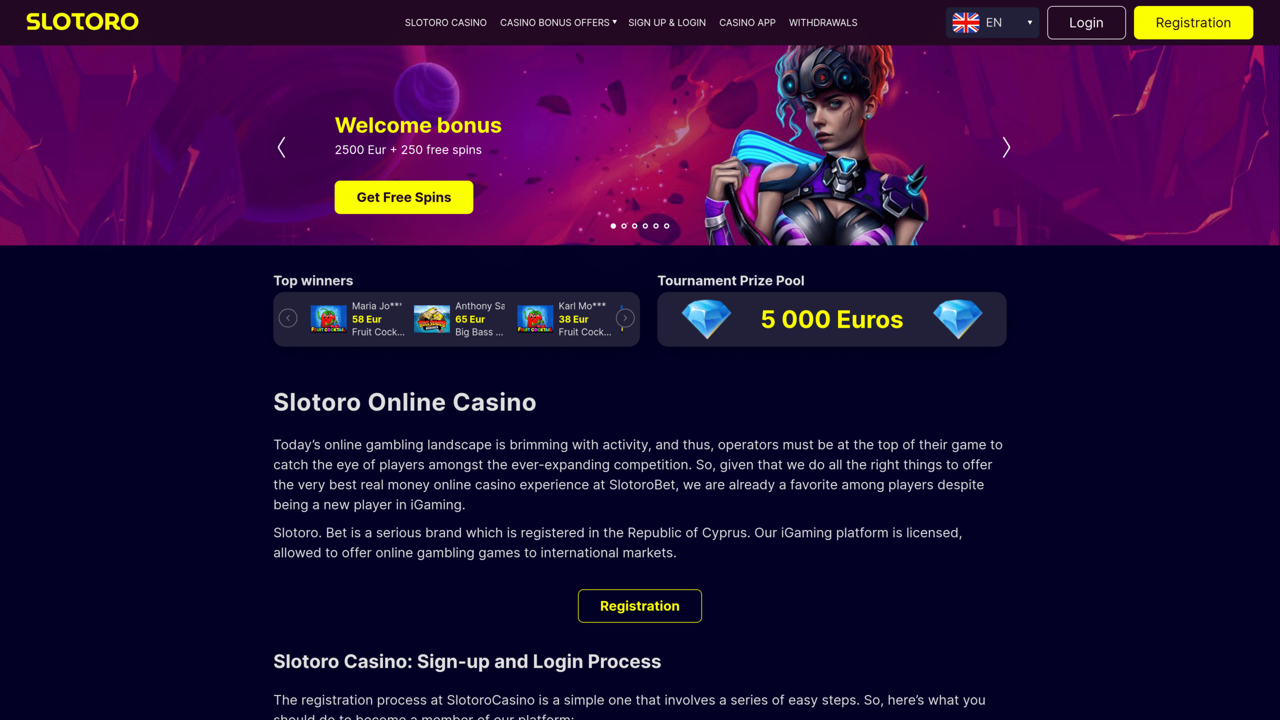 Slotoro Casino Review 2026 - Bonusar, spel och betalningar